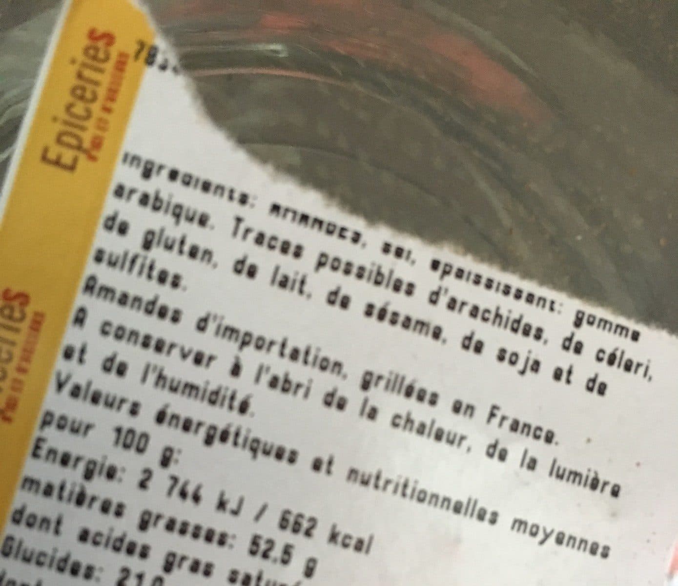 Open Food Facts Amandes grillees à sec packshot
