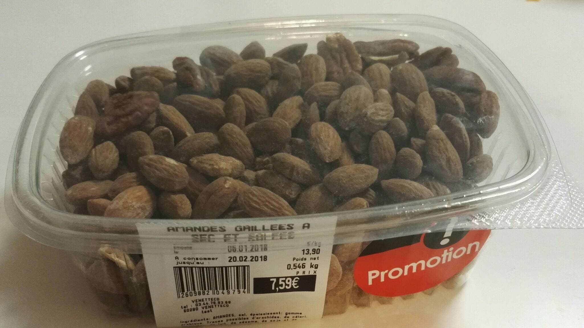 Grand Frais Amandes Grillées à sec et Salées packshot
