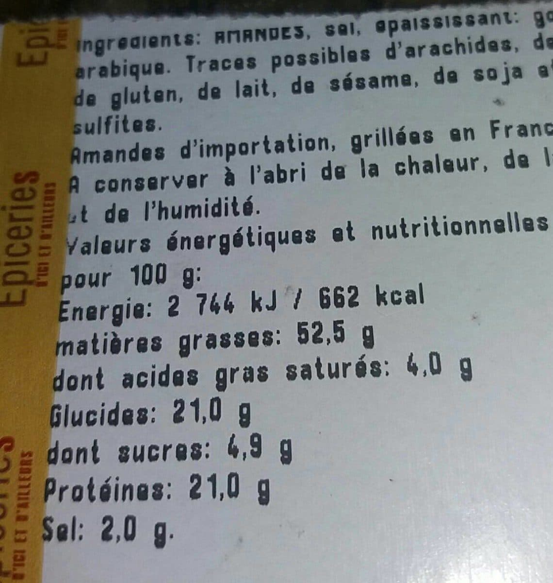 Open Food Facts Amandes grillees a sec et grillees packshot