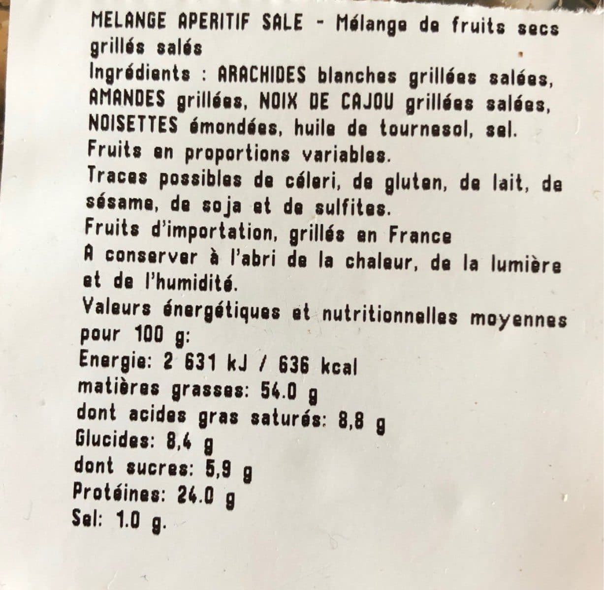 Open Food Facts Melange aperitif salé packshot