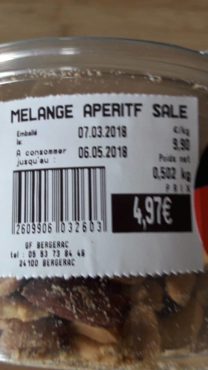 Open Food Facts Melange Aperitif Salé packshot
