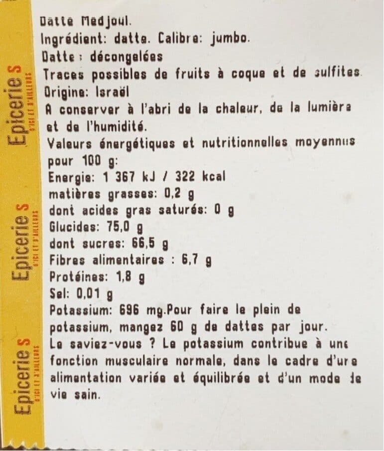 Open Food Facts Datte Medjoul packshot
