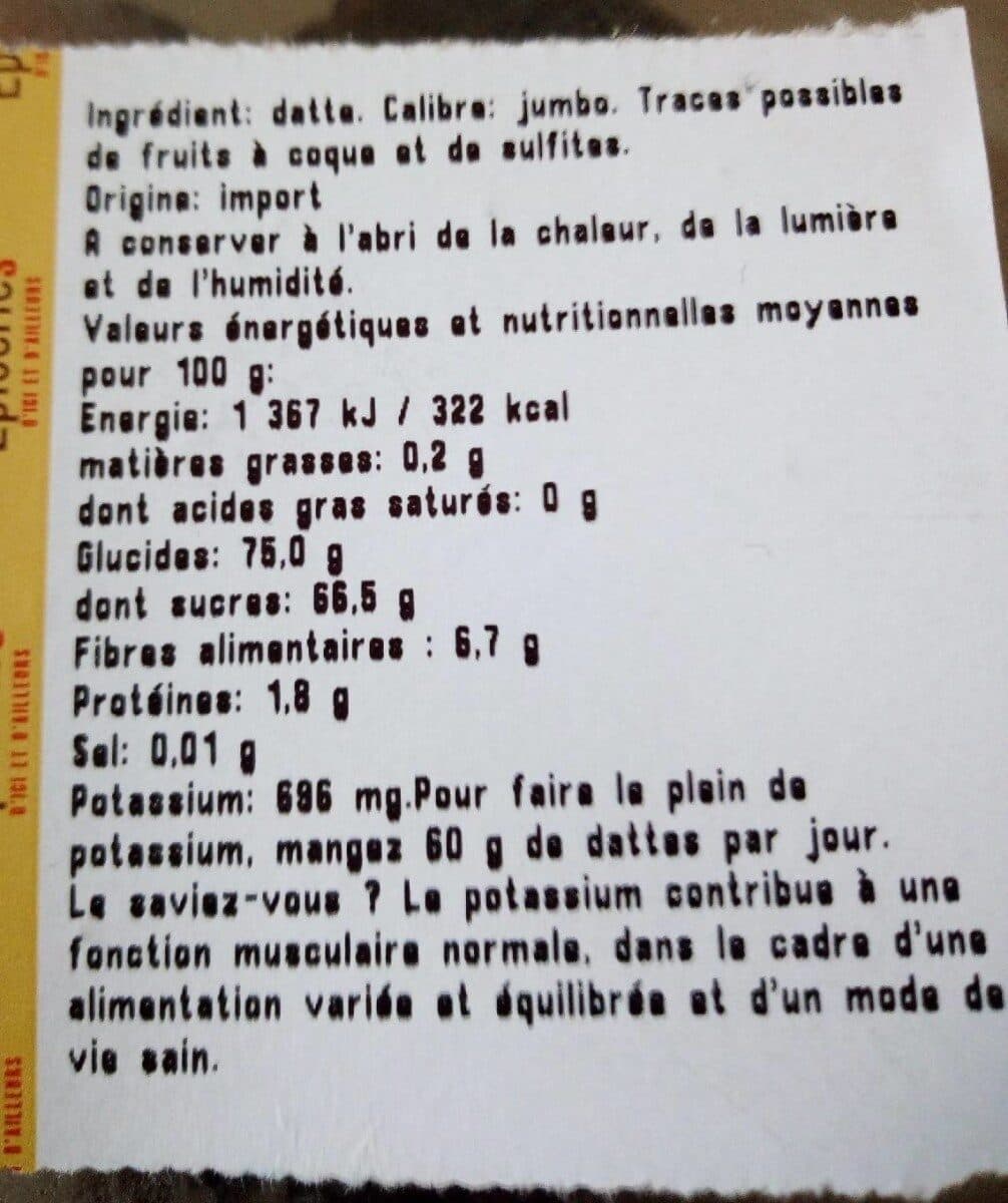 Open Food Facts Datte Medjoul packshot