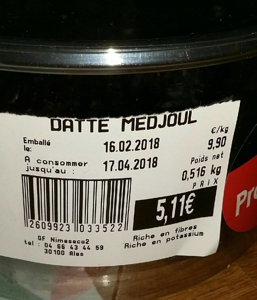 Open Food Facts Datte medjoul packshot