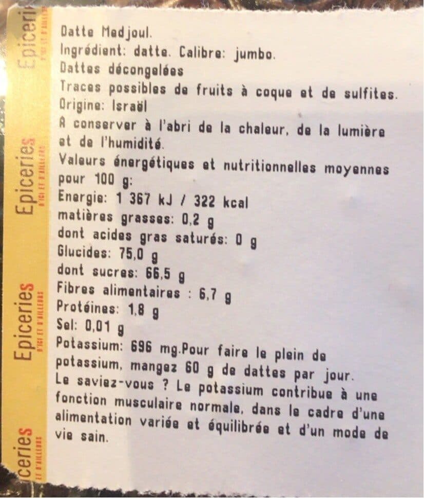 Open Food Facts Datte medjoul packshot