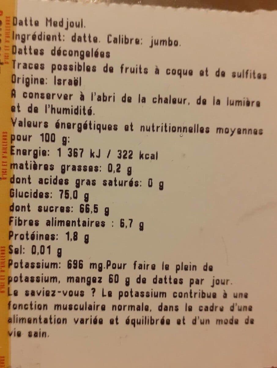 Open Food Facts Dattes Medjoul packshot
