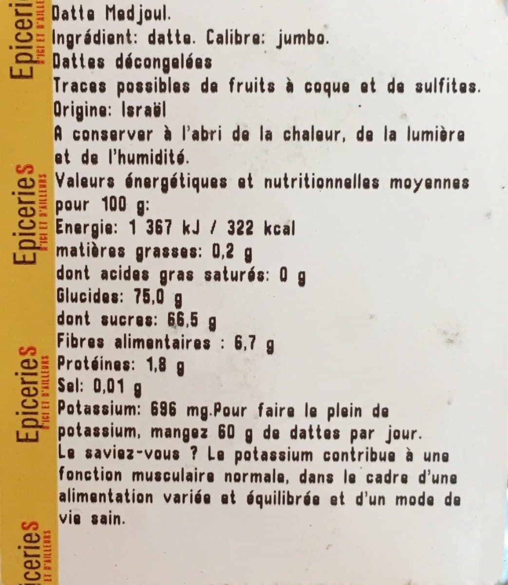 Open Food Facts Dattes Medjoul packshot