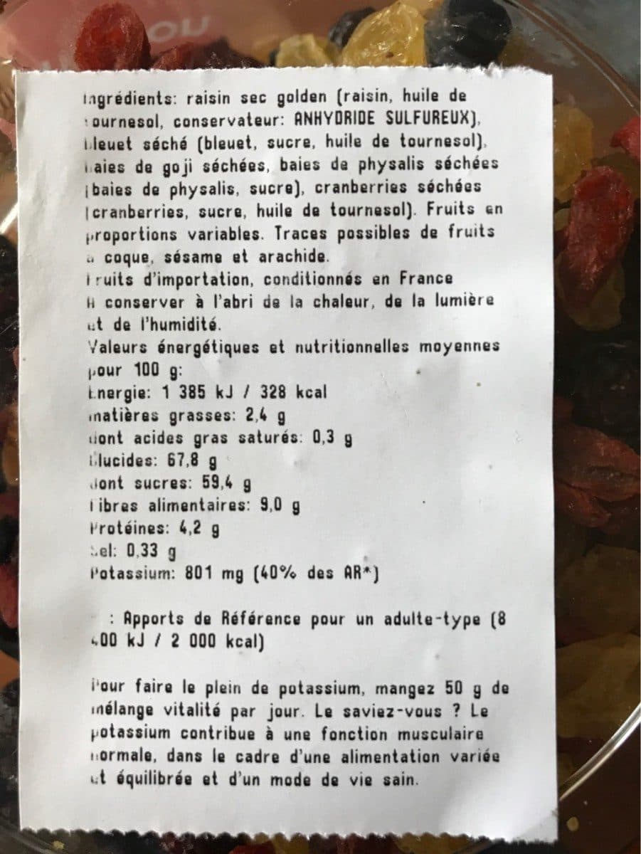 Open Food Facts Mélange vitalité packshot