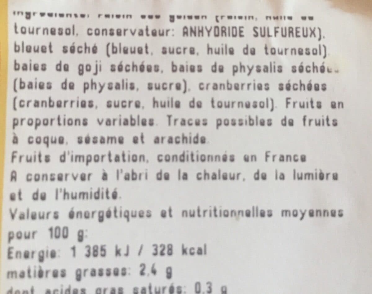 Open Food Facts Melange vitalite packshot