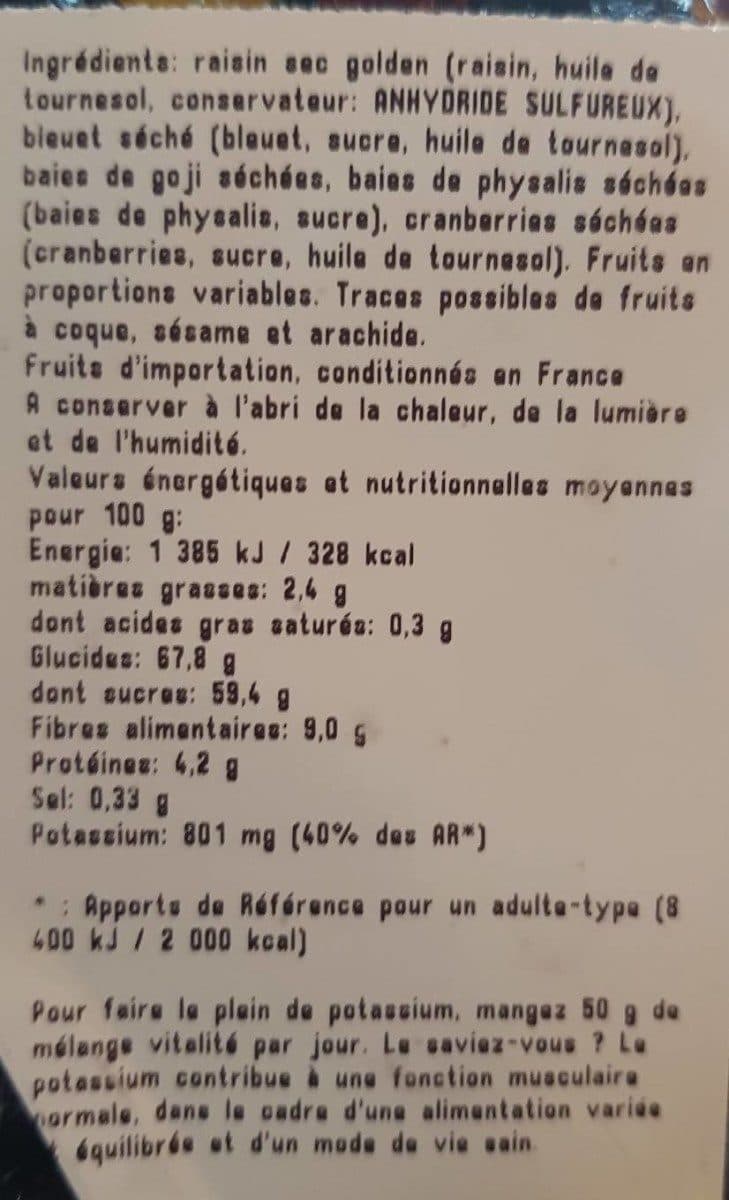 Open Food Facts Mélange vitalité packshot