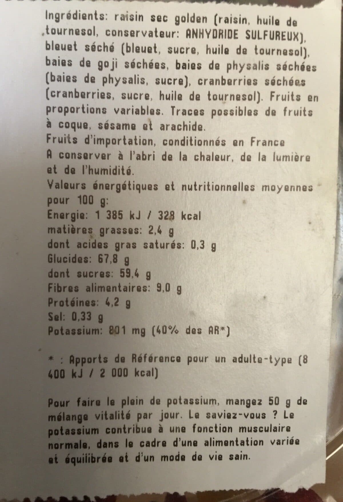 Open Food Facts Melange vitalité packshot