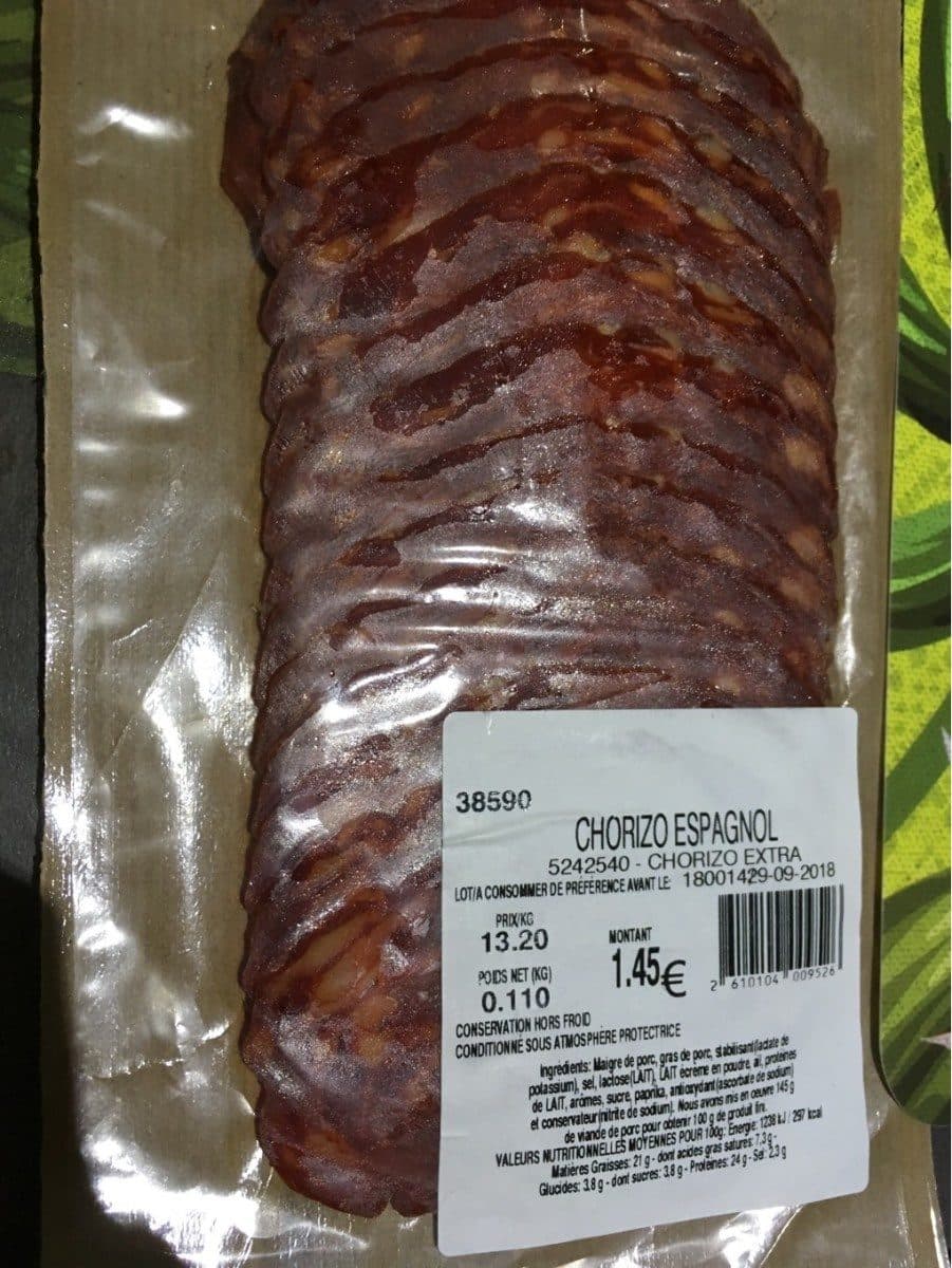 Open Food Facts Chorizo espagnol packshot