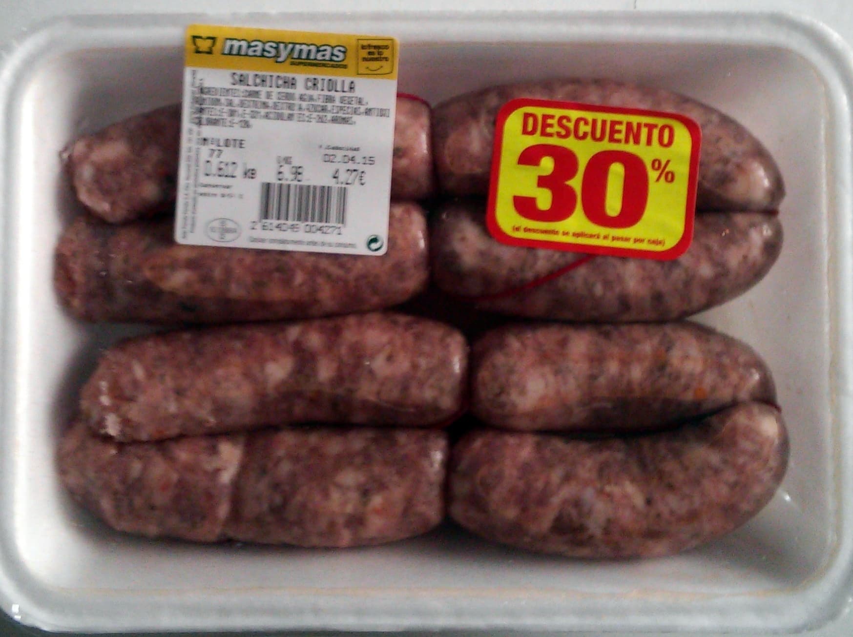 masymas Salchicha criolla packshot