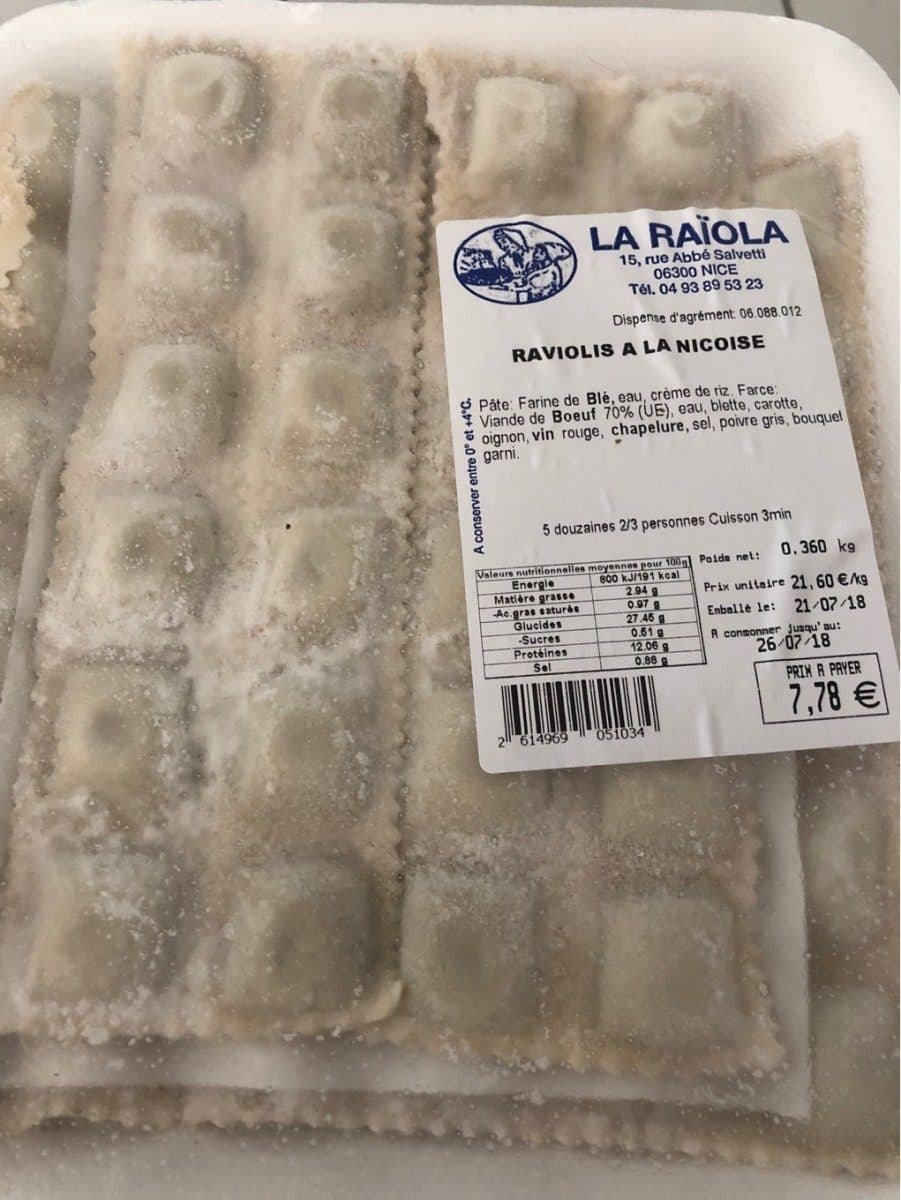 La Raïola Ravioli à la Niçoise packshot