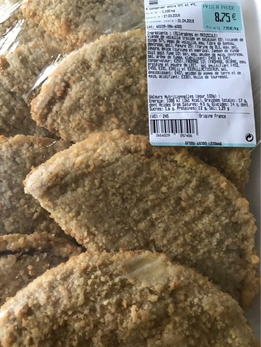 Open Food Facts Cordon bleu de volaille packshot