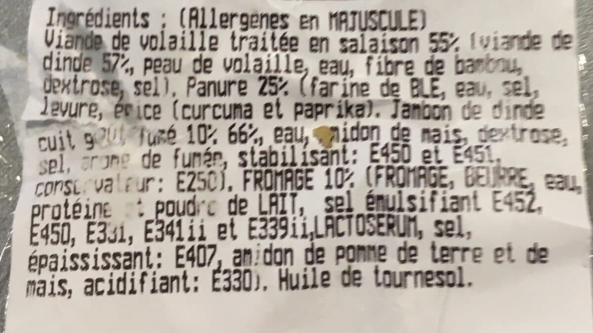 Open Food Facts Cordon bleu de volaille packshot