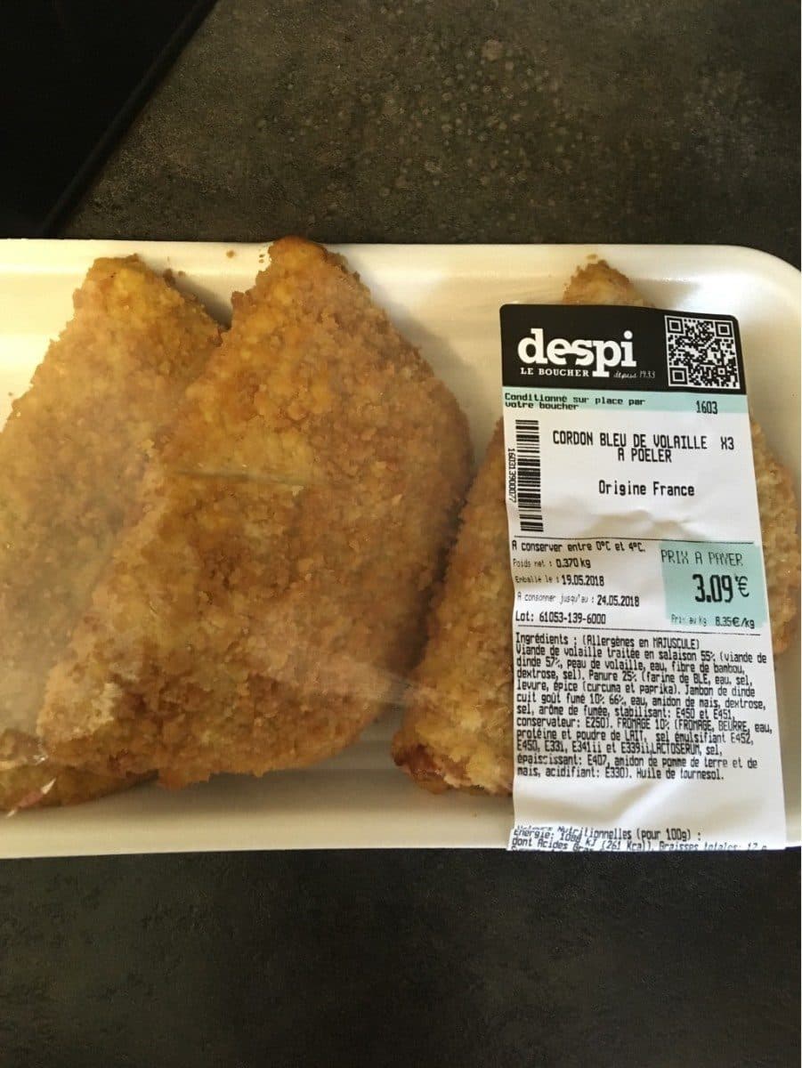 Open Food Facts Cordon bleu de volaille packshot