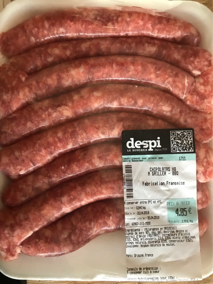 Open Food Facts Chipolatas packshot