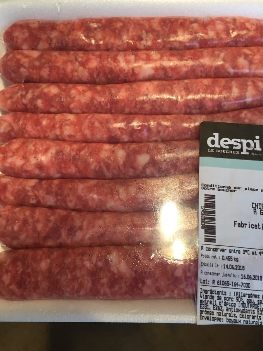 Open Food Facts Chipolatas à griller packshot