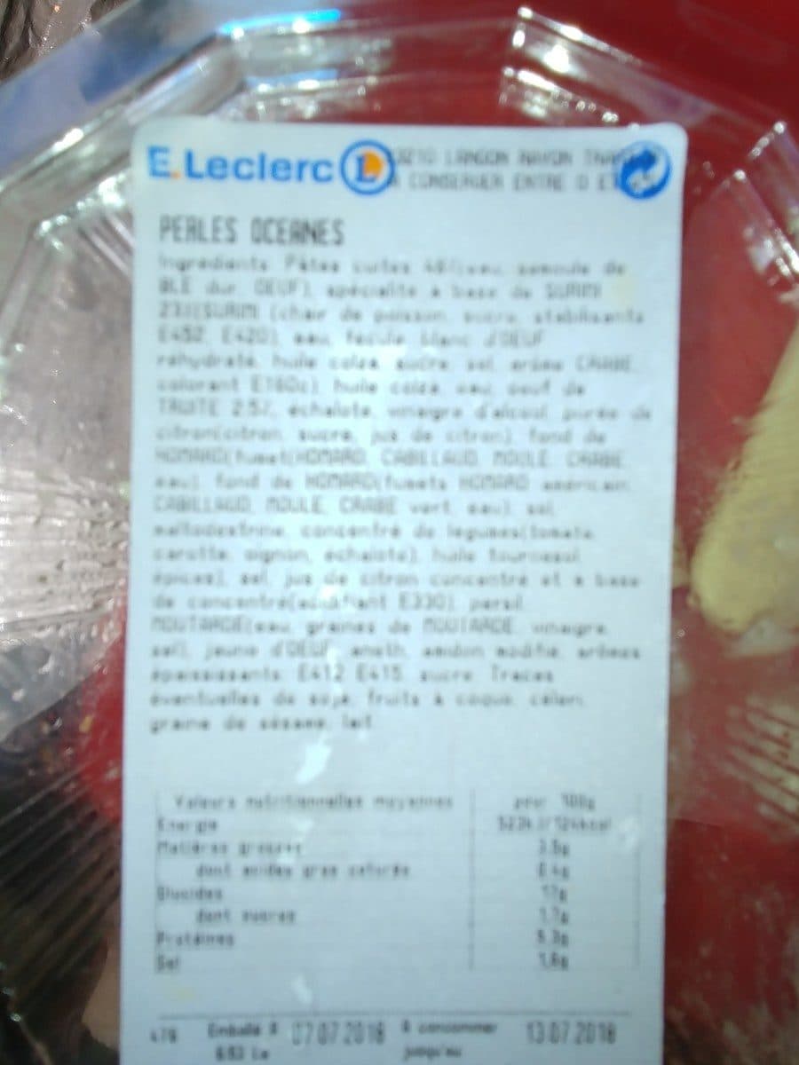 Open Food Facts Perle océane packshot