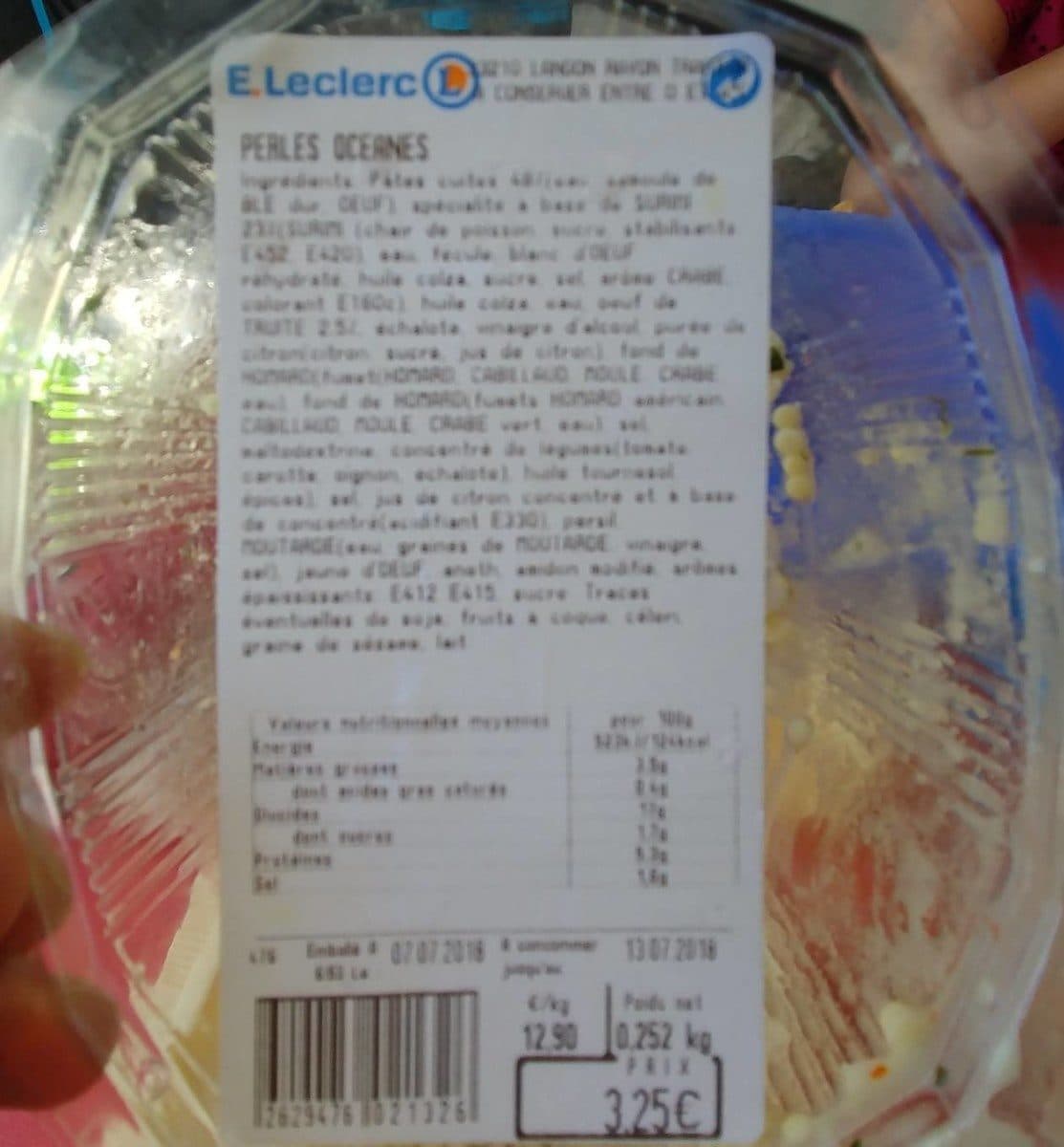 Open Food Facts Perle océane packshot