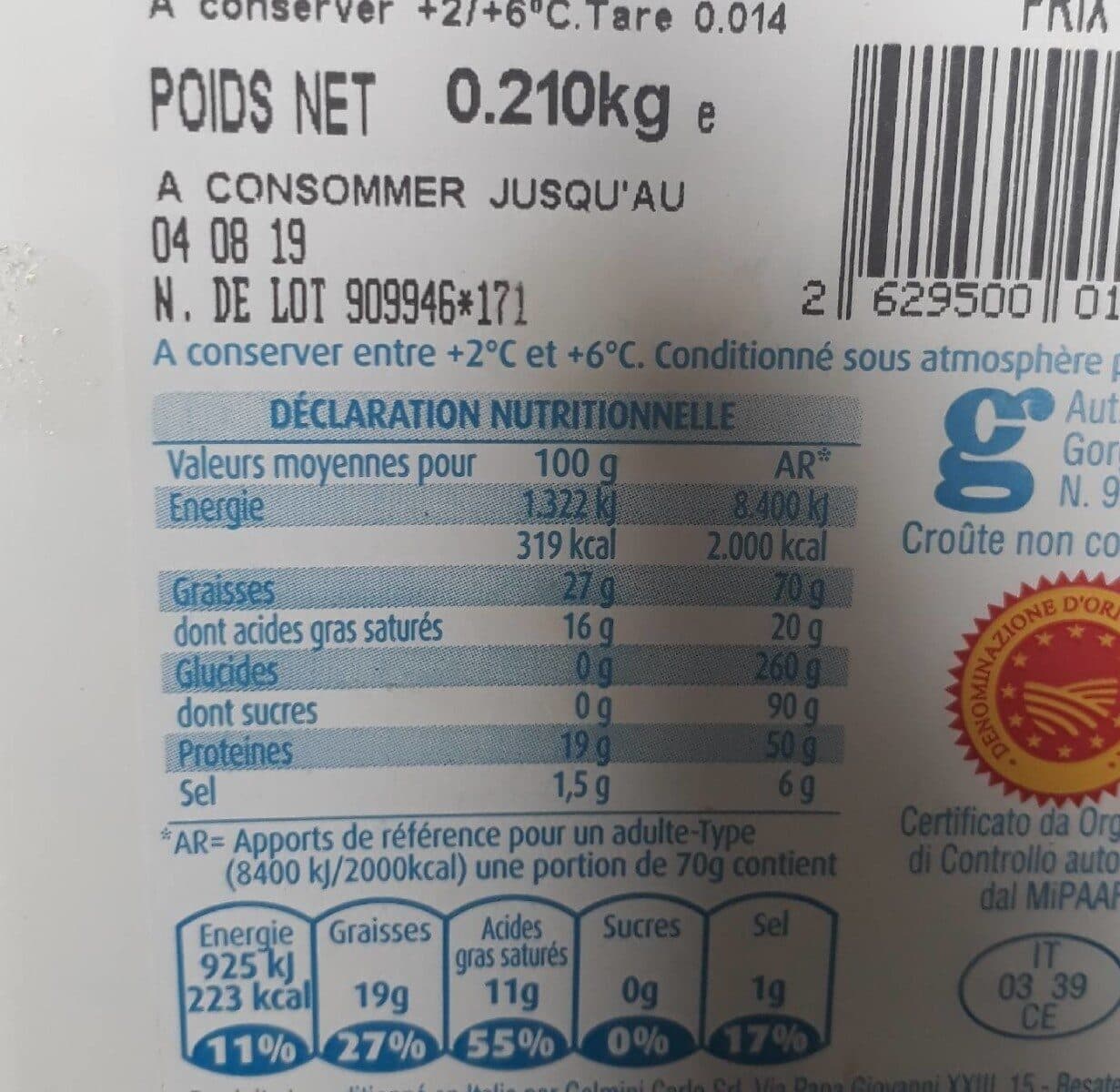Open Food Facts Gorgonzola DOP packshot