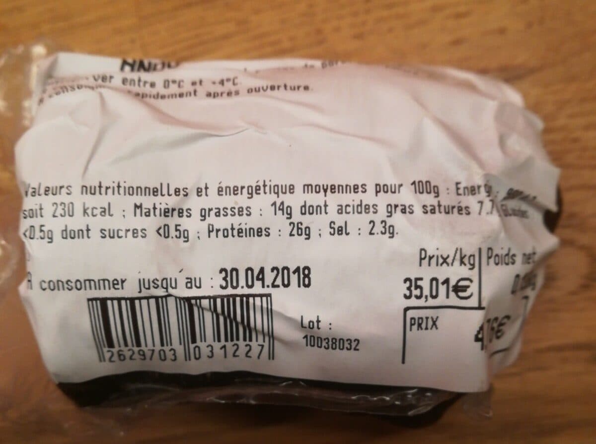 Open Food Facts Véritable Andouille de Vire packshot