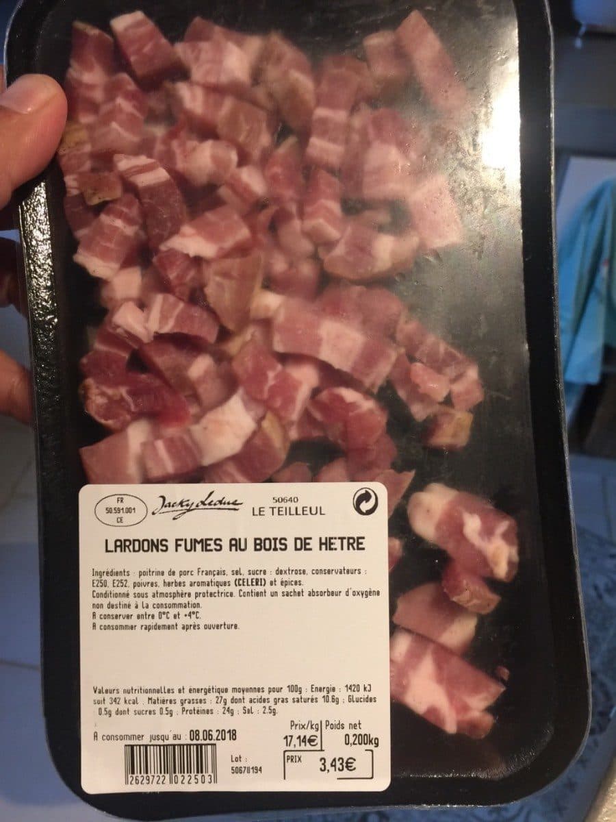 Open Food Facts Lardons fumés packshot