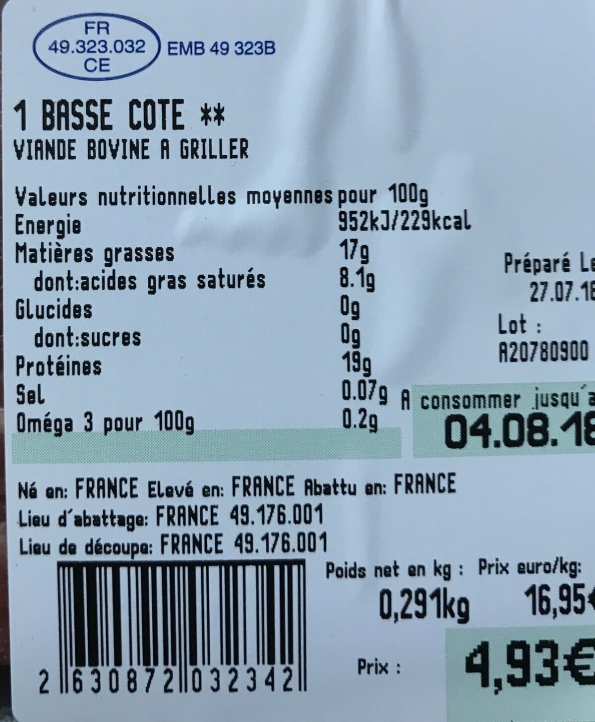 Open Food Facts 1 Basse Côte packshot