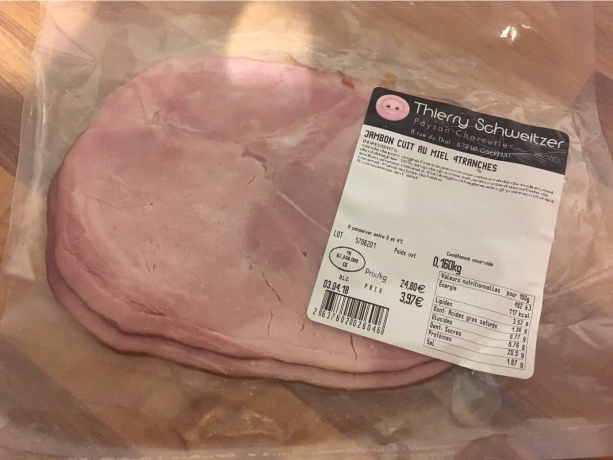 Open Food Facts Jambon cuit au miel packshot