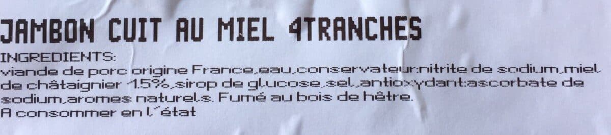 Open Food Facts Jambon cuit au miel packshot
