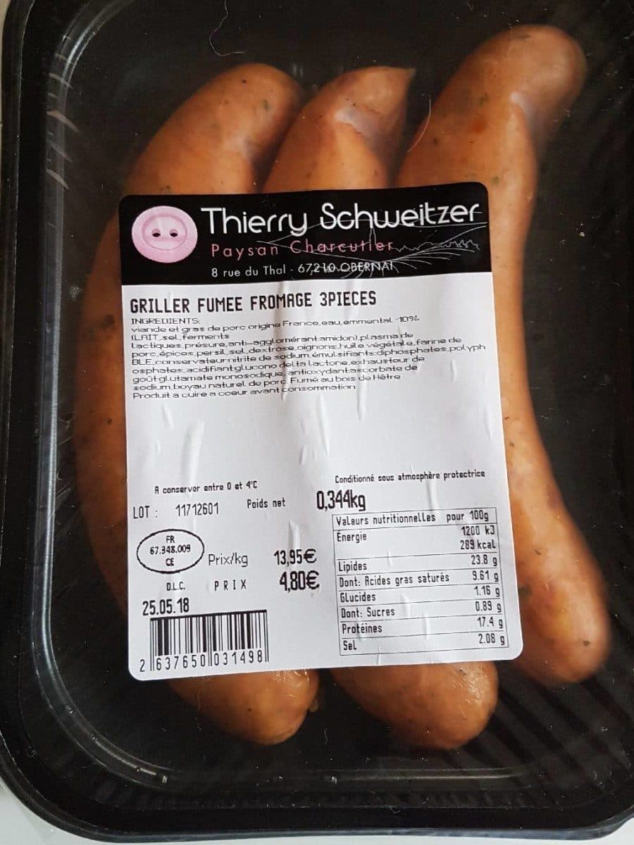Open Food Facts Saucisse fumées fromage packshot