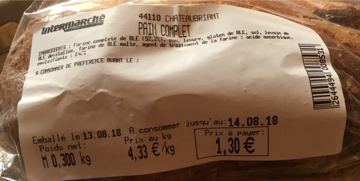 Open Food Facts Pain Complet packshot