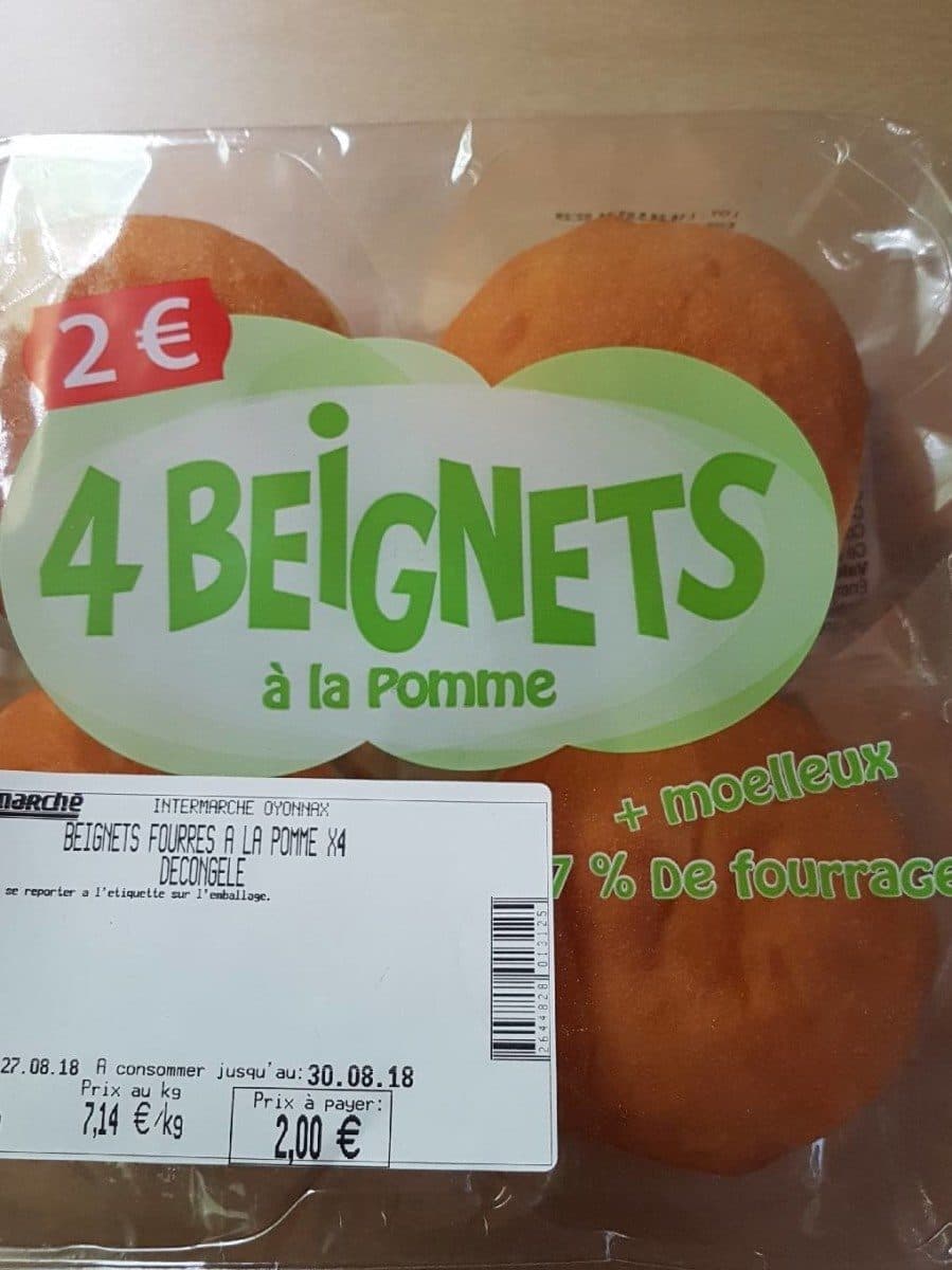 Open Food Facts 4 beignets à la pomme packshot
