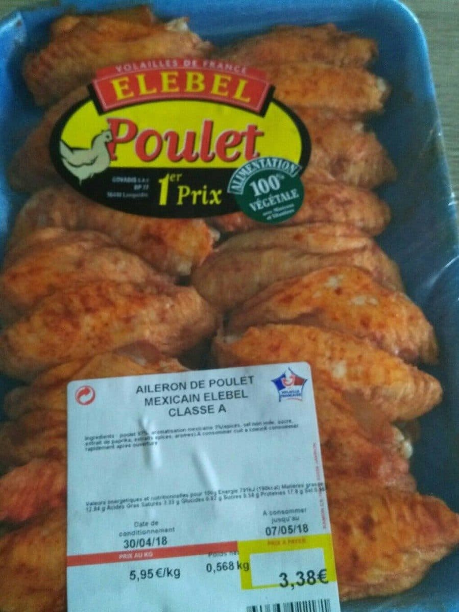 Open Food Facts Aileron de poulet mexicain packshot