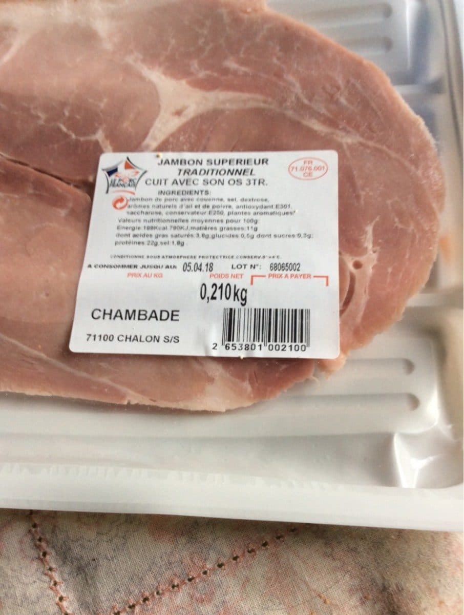 Open Food Facts Jambon supérieur traditinnel packshot