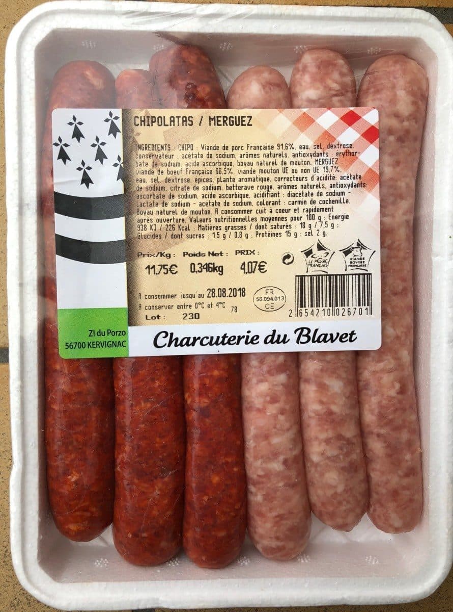 Open Food Facts Chipolatas/Merguez packshot