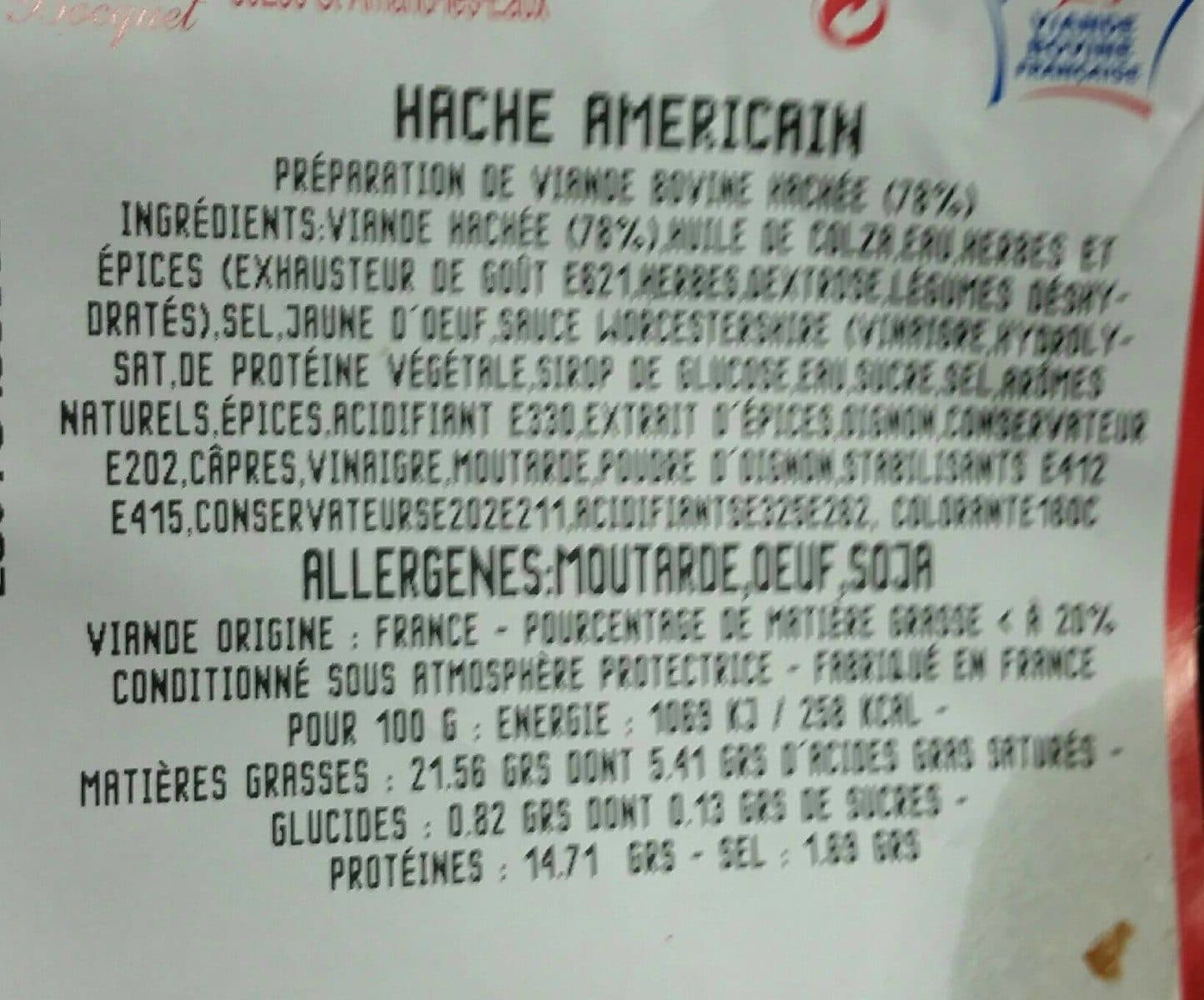 Open Food Facts Filet Américain packshot