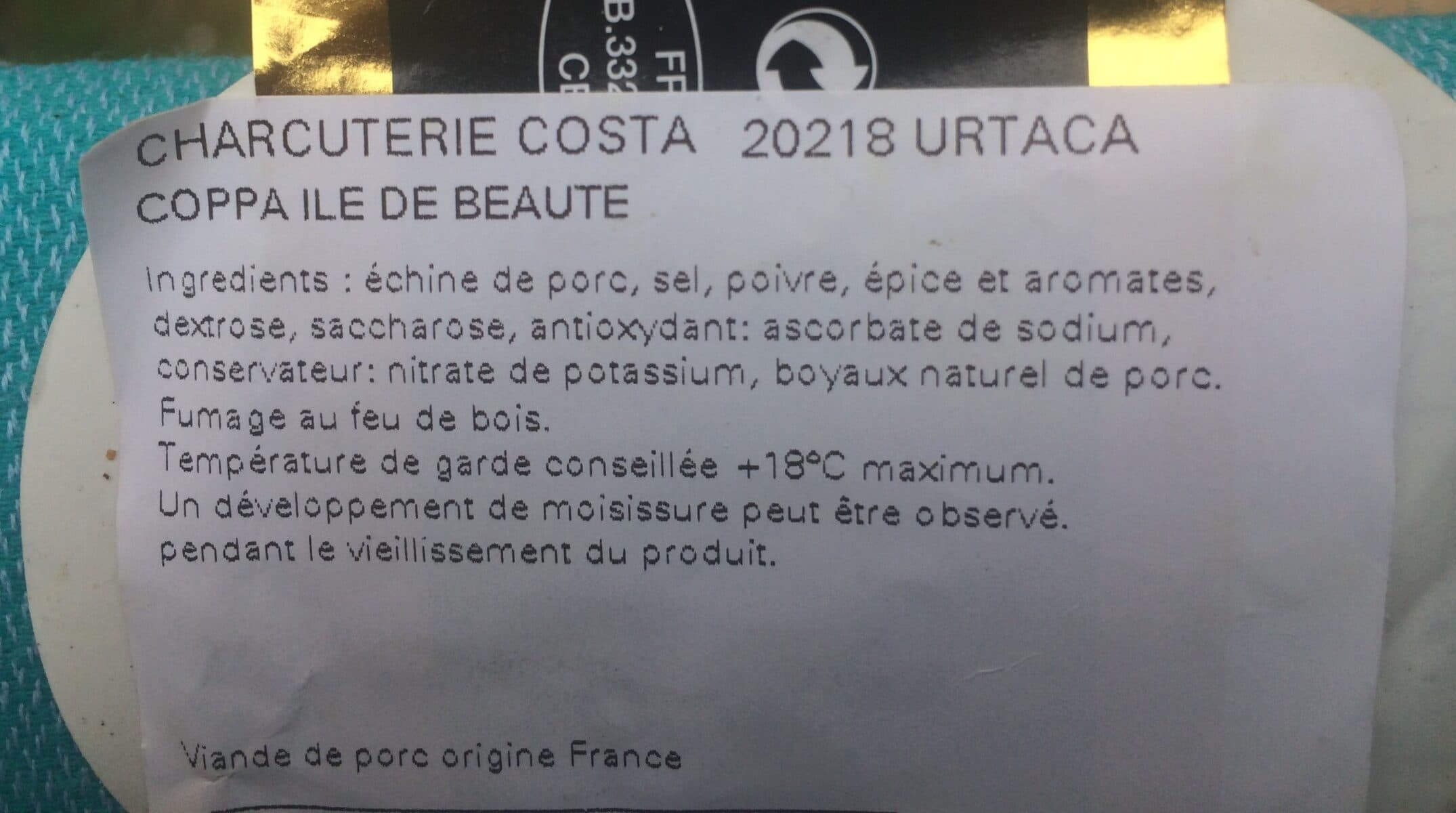 Open Food Facts Coppa packshot