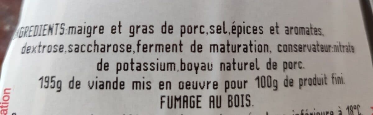 Open Food Facts Saucisse pur porc corse fume nu packshot