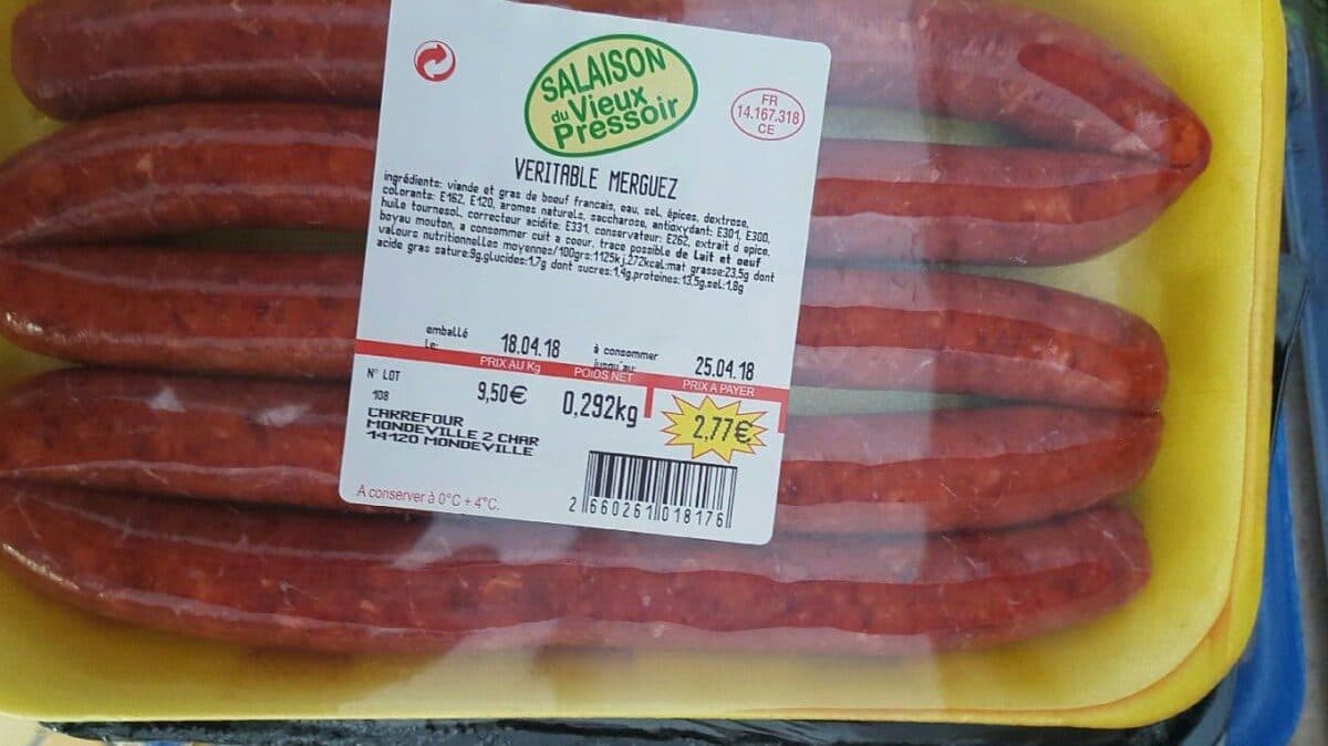 Open Food Facts Merguez packshot
