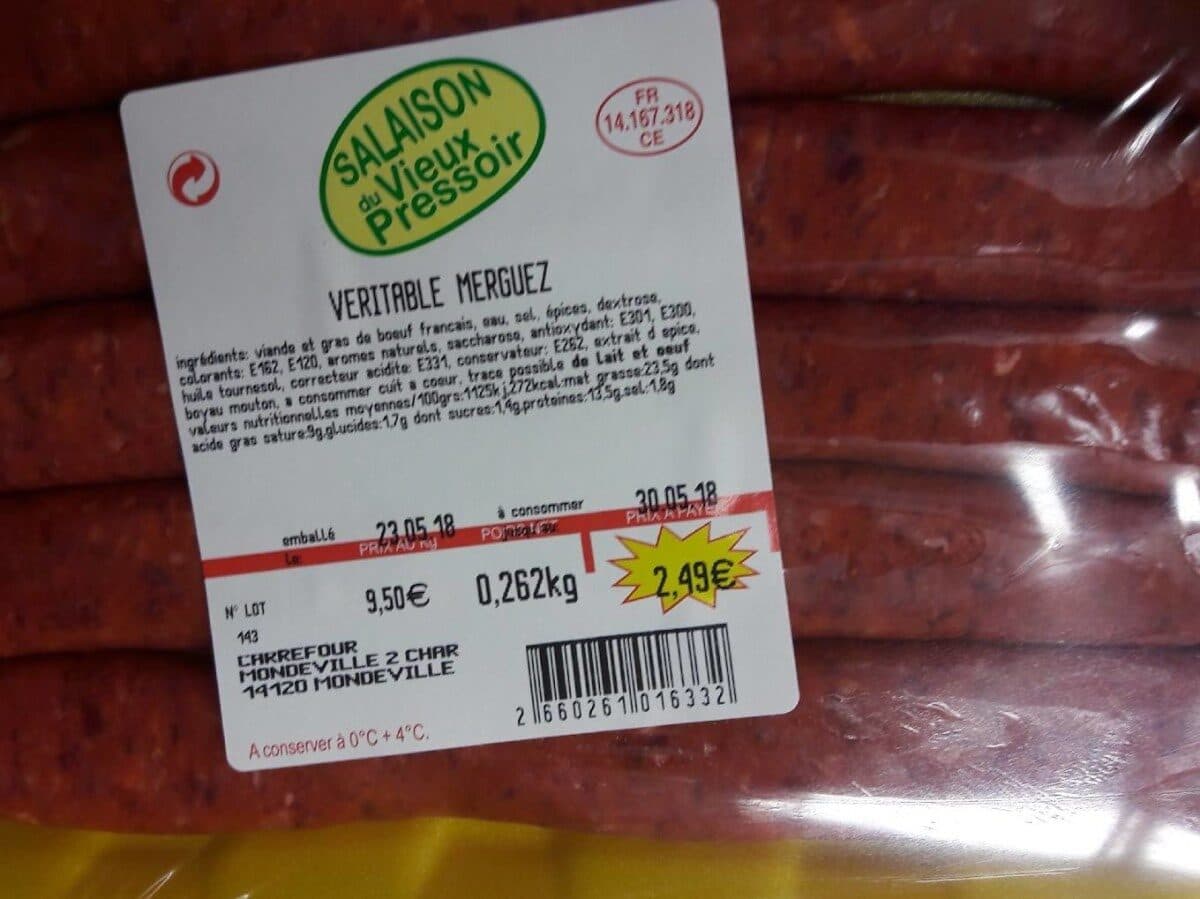 Open Food Facts merguez😉 packshot