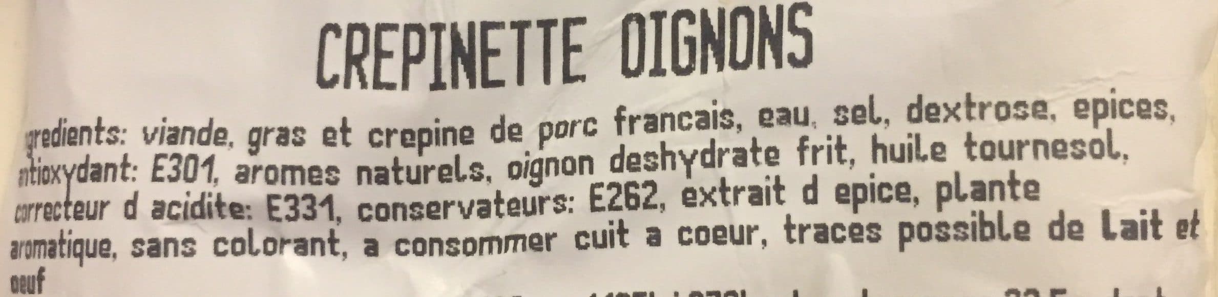Salaison Du Vieux Pressoir Crepinette oignons packshot