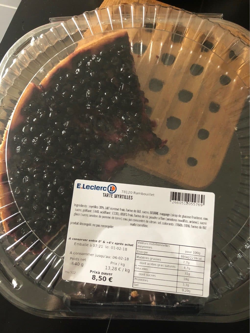 E.Leclerc Tarte myrtilles packshot