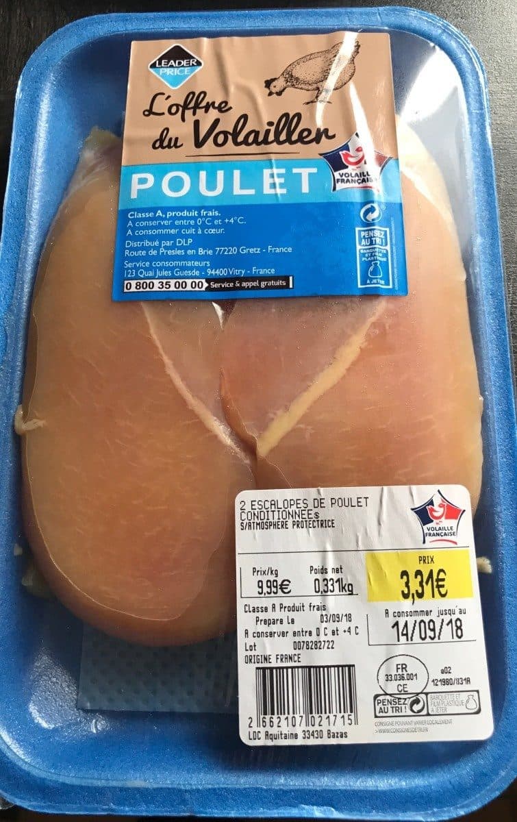 Open Food Facts L'offre du volailler poulet packshot
