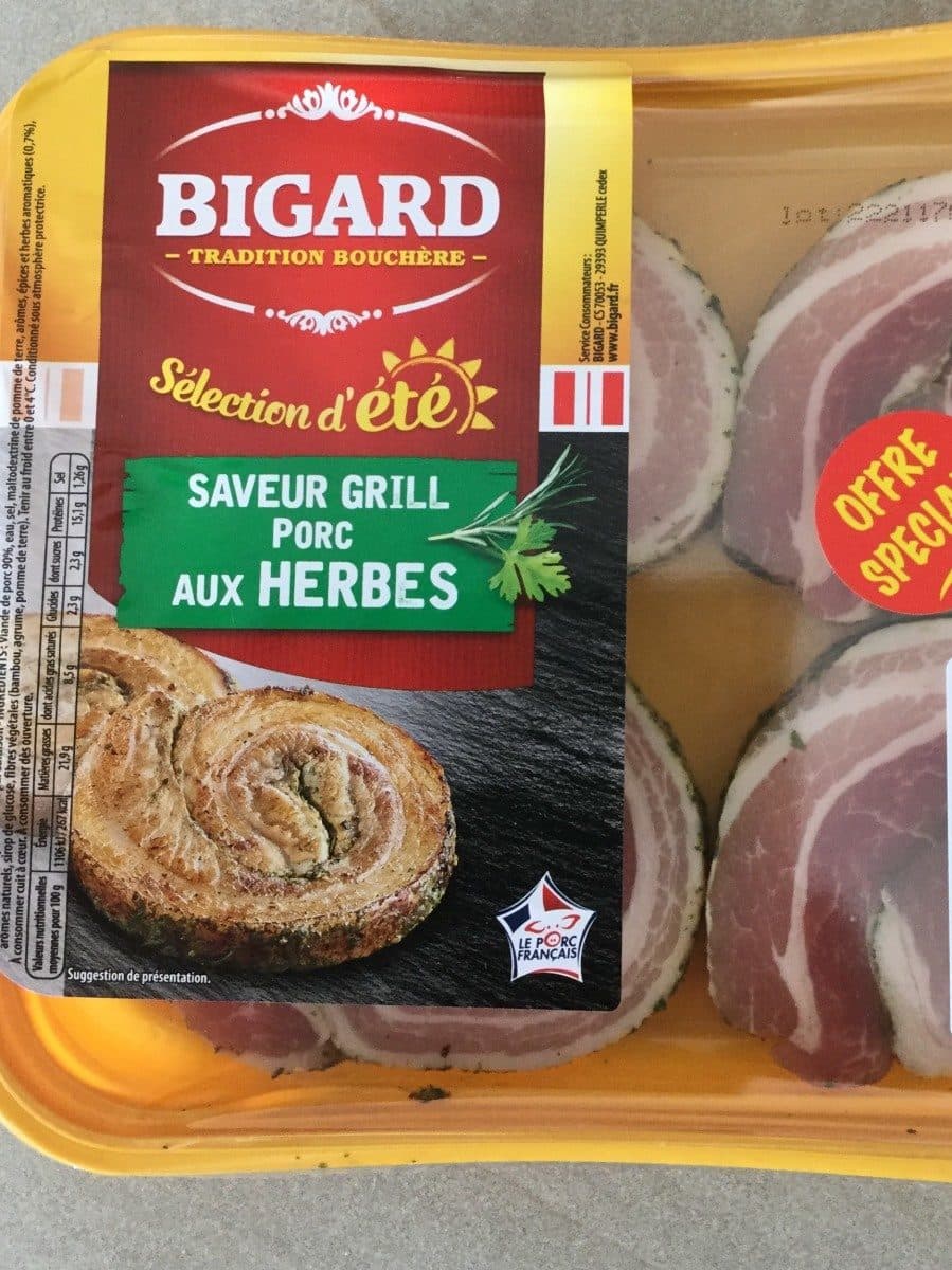 Open Food Facts Saveur grill porc aux herbes packshot