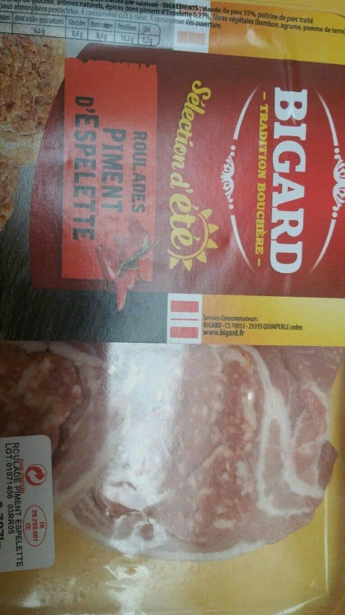 Open Food Facts Roulade piment d'espelette packshot