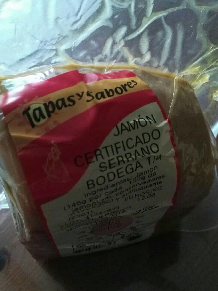 Open Food Facts Jamon certificado serrano bodega 1/4 packshot