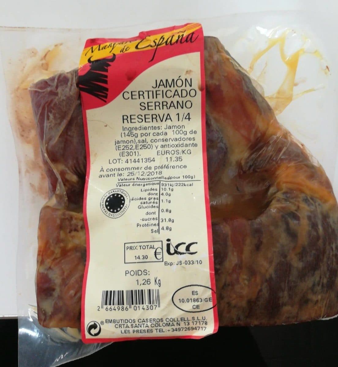 Open Food Facts Jamon packshot