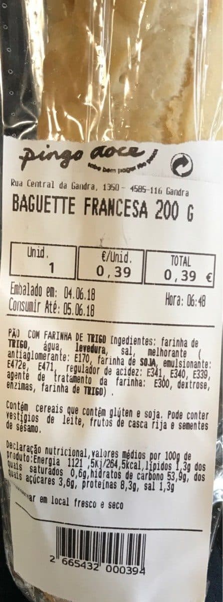 Open Food Facts Baguette francesa packshot